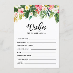 Carte D'accompagnement Aquarelle Fleurs tropicales Mariages