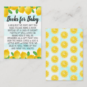 Carte D'accompagnement Aquarelle Lemon Tree Baby shower Demande de réserv
