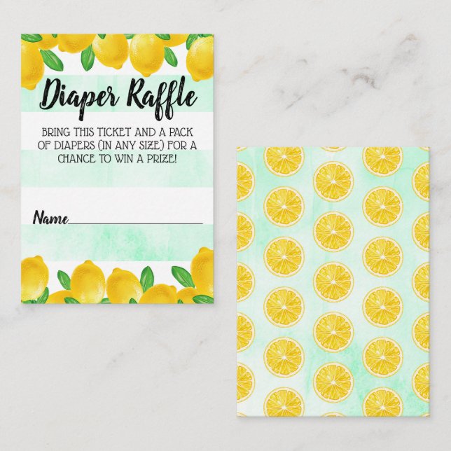 Carte D'accompagnement Aquarelle Léon Arbre Baby shower Déchets Raffin (Devant / Derrière)