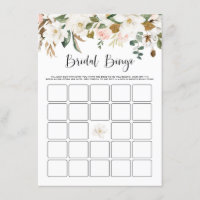 Aquarelle Magnolia Fête des mariées en coton Bingo