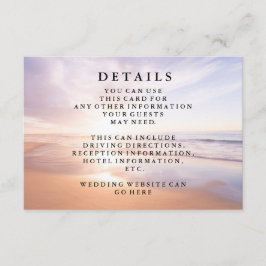 Carte D'accompagnement Aquarelle moderne Informations sur le Mariage sola