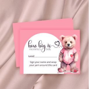 Carte D'accompagnement Aquarelle ours mignon quelle taille est le ventre