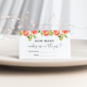 Carte D'accompagnement Aquarelle pêche devinez combien de bonbons dans le