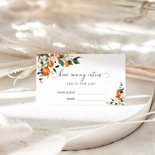 Carte D'accompagnement Aquarelle petite cutie deviner combien de cuites (Créateur téléchargé)