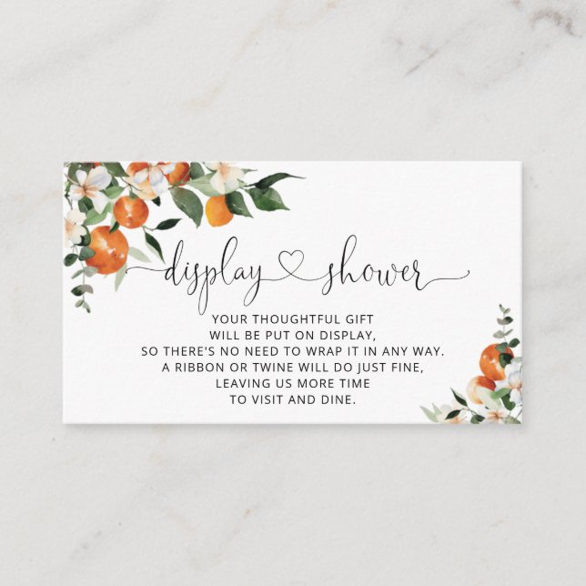 Carte D'accompagnement Aquarelle petite douche d'affichage (Devant)