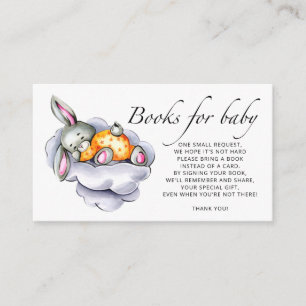Carte D'accompagnement Aquarelle petits livres de lapin pour bébé pour bi