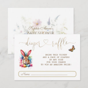 Carte D'accompagnement Aquarelle Pouf OEufs Fleurs sauvages Déchets Raffi