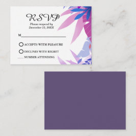 Carte D'accompagnement Aquarelle rose florale moderne RSVP Tropical