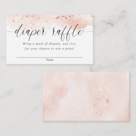 Carte D'accompagnement Aquarelle rose or rousse rose rose fille diaper to
