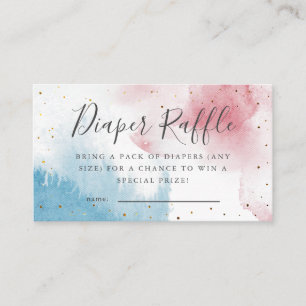 Carte D'accompagnement Aquarelle Sexe Révéler Déchets Raffle Billet
