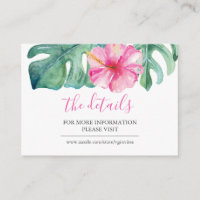 Aquarelle tropicale Botanique Détails de l'invité
