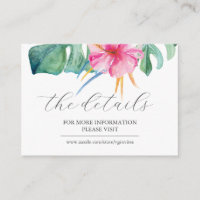 Aquarelle tropicale Botanique Détails de l'invité