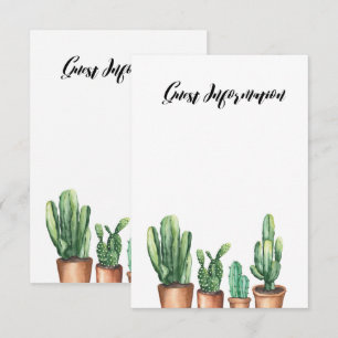 Carte D'accompagnement Aquarelle Typographie Succulente Informations sur 