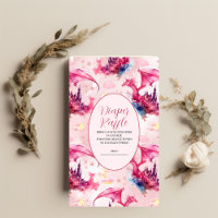 Aquarelle Whimsical Dragon Rosé Déchets Raffin
