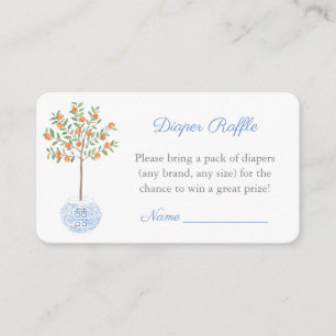 Carte D'accompagnement Arbre à agrumes chic jeu de baby shower couches