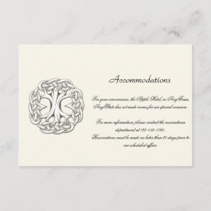 Carte D'accompagnement Arbre celtique de vie Mariage Insertion