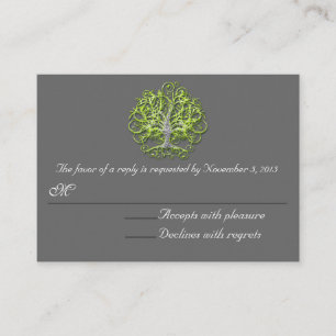 Carte D'accompagnement Arbre d'amour à chaux tourbée RSVP