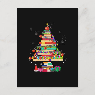 Carte D'accompagnement Arbre de la bibliothèque de joyeux Noël