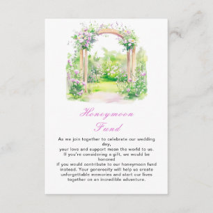 Carte D'accompagnement Arc de mariage floral printanier Caisse de Noces