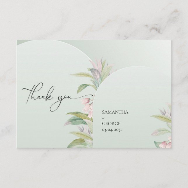 Carte D'accompagnement Arc géométrique Boho eucalyptus feuillage rose pou (Devant)