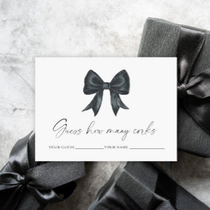 Carte D'accompagnement Arc noir Combien de lièges jeu de nuptiale