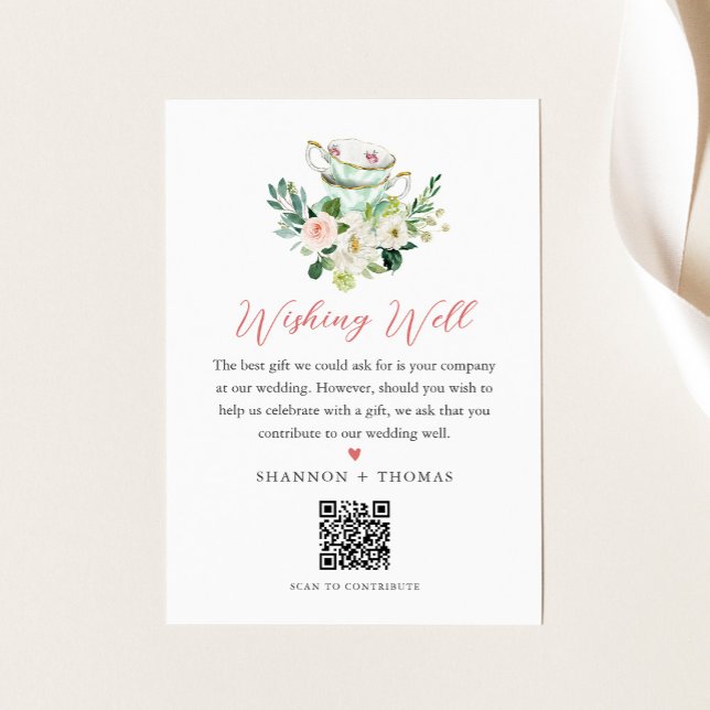 Carte D'accompagnement ARIA Tea Party Wait Well Enclôture Card (Créateur téléchargé)