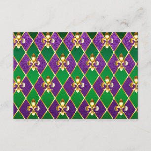 Carte D'accompagnement Arrière - plan de bijoux Mardi Gras