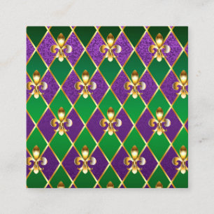 Carte D'accompagnement Arrière - plan de bijoux Mardi Gras