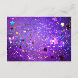 Carte D'accompagnement Arrière - plan de feuille violet avec étoiles