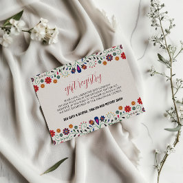 Carte D'accompagnement Art folklorique mexicain Floral Botanical Mariage 
