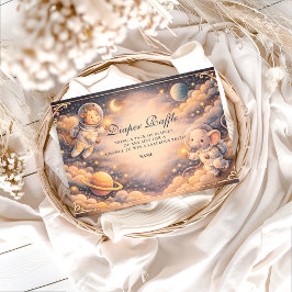 Carte D'accompagnement Astronaut Animals Space Diapper Raffle