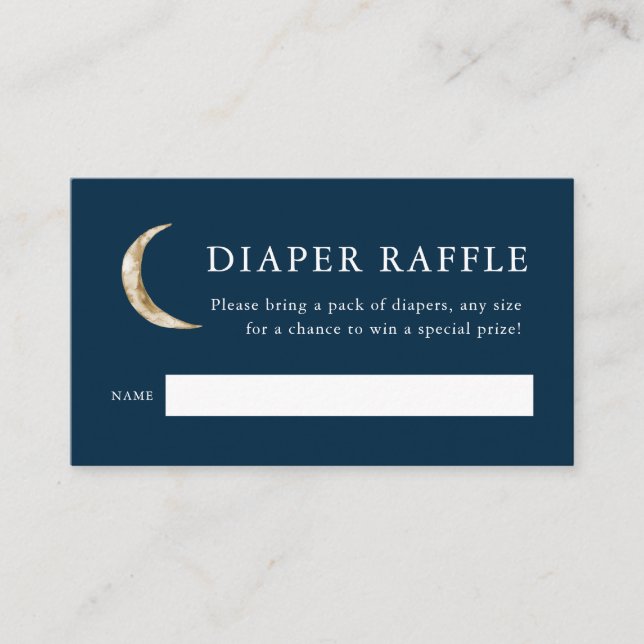 Carte D'accompagnement Au-Dessus De La Lune Baby shower Déchets Billets R (Devant)