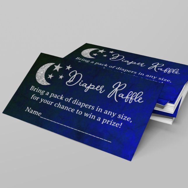 Carte D'accompagnement Au-Dessus De La Lune Baby shower Déchets Raffle (Créateur téléchargé)