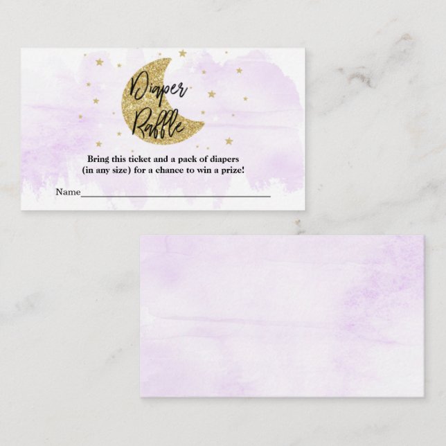 Carte D'accompagnement Au-Dessus De La Lune | Brochure à couches de Baby  (Devant / Derrière)