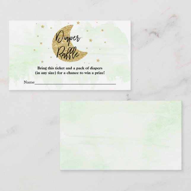Carte D'accompagnement Au-Dessus De La Lune | Brochure à couches de Baby  (Devant / Derrière)