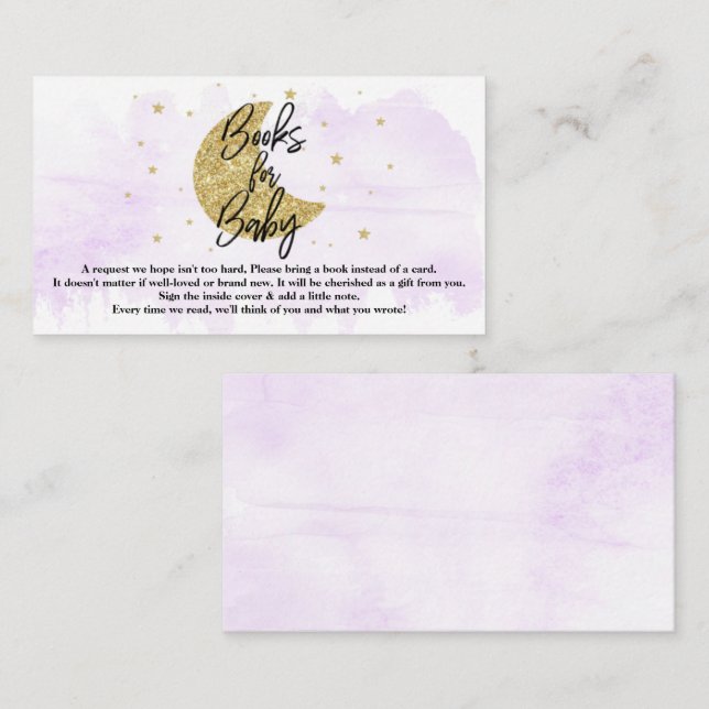 Carte D'accompagnement Au-Dessus De La Lune | Livres De Baby shower Neutr (Devant / Derrière)