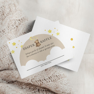 Carte D'accompagnement Au-Dessus De La Lune Teddy Bear Raffle