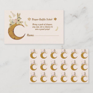 Carte D'accompagnement Au-dessus du Baby shower de la Lune Déchets Raffle
