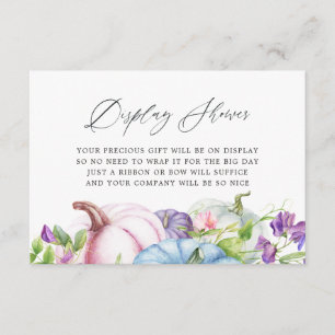 Carte D'accompagnement Automne - Affichage de douche de mariage floral To