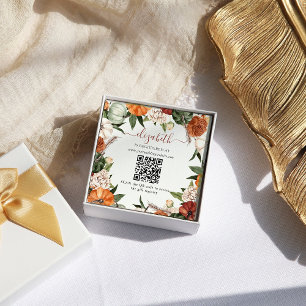 Carte D'accompagnement Automne Boho Registre des Fêtes des mariées