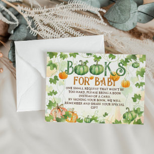 Carte D'accompagnement Automne Citrouille mignon Baby showers Livres pour