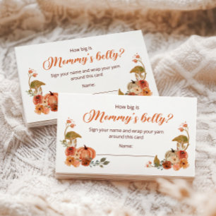 Carte D'accompagnement Automne Petit Citrouille Comme le ventre de Maman 