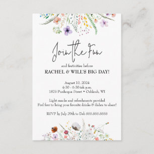 Carte D'accompagnement Avant la fête de mariage