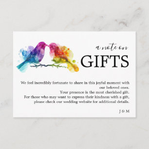Carte D'accompagnement Avec photo LGBTQ+ note sur les cadeaux Rainbow Lov