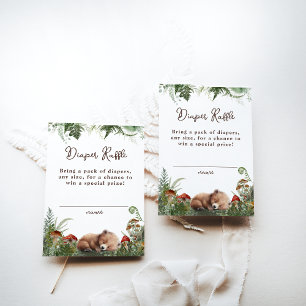 Carte D'accompagnement Aventure Bois Champignon Fern Baby Boy Douche