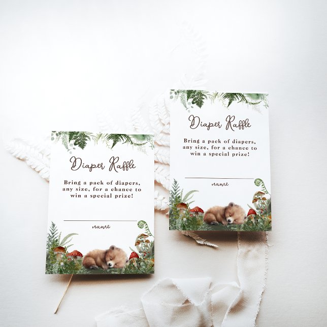 Carte D'accompagnement Aventure Bois Champignon Fern Baby Boy Douche (Créateur téléchargé)