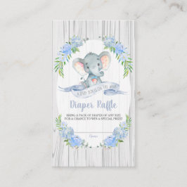 Carte D'accompagnement Baby Boy Elephant Baby shower Déchets Raffle