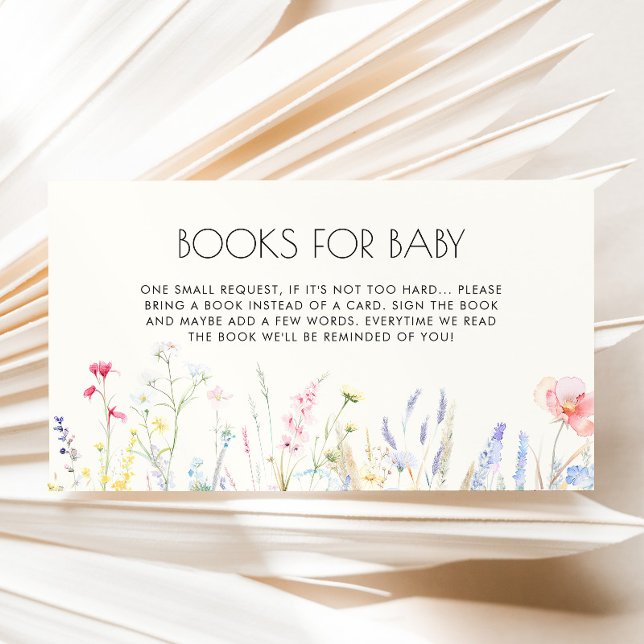 Carte D'accompagnement Baby in Bloom Elegant Fleur sauvage Livres pour Ba (Créateur téléchargé)