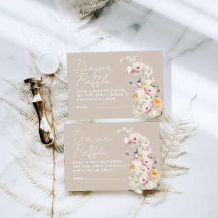 Carte D'accompagnement Baby in Bloom Fleur sauvage Baby shower Déchets Ra