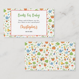 Carte D'accompagnement Baby in Bloom Garden Baby Shower   Fleurs Mignonne